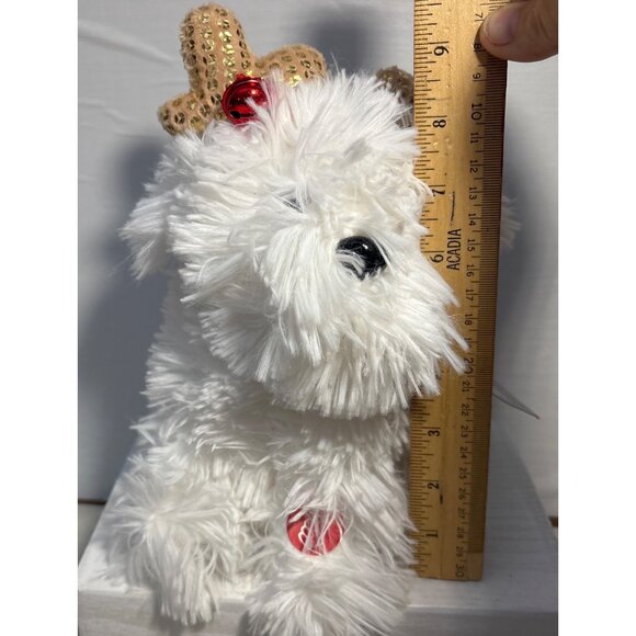 Loblaws Holiday Plush Animated Musical Christmas Dog Antlers Jingle Bells 9" Dan - Picture 8 of 8